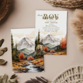 エレガントBoy Mountain Bearベビー書だ 招待状