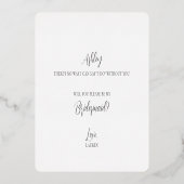 エレガントBridesmaid Proposal Minimalistバラ金ゴールド 箔招待状 (裏面)