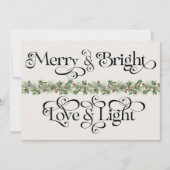 エレガントBright in Love and Light Holiday シーズンカード (正面)