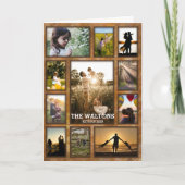 エレガントBronzeFrameファミリの写真コラージュ カード (正面)