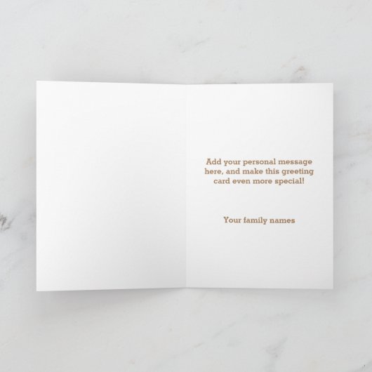 エレガントBronzeFrameファミリの写真コラージュ カード (内部)