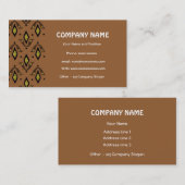 エレガントBrownおよびBlack名刺 名刺 (正面/裏面)