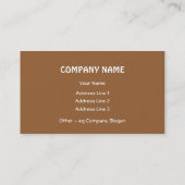 エレガントBrownおよびBlack名刺 名刺 (裏面)