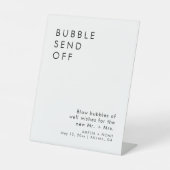 エレガントBubble Send Off Wedding Reception 台座サイン (正面)