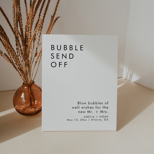 エレガントBubble Send Off Wedding Reception 台座サイン