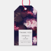 エレガントBurgundy芸術的 Brush Stroke Thank You ギフトタグ (正面)