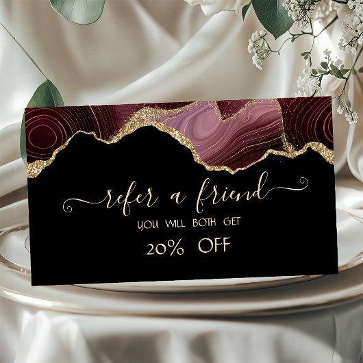 エレガントBurgundy Agate紹介カード 紹介カード