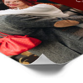 エレガントBurgundy Couples Photo結婚's Welcome ポスター (角)