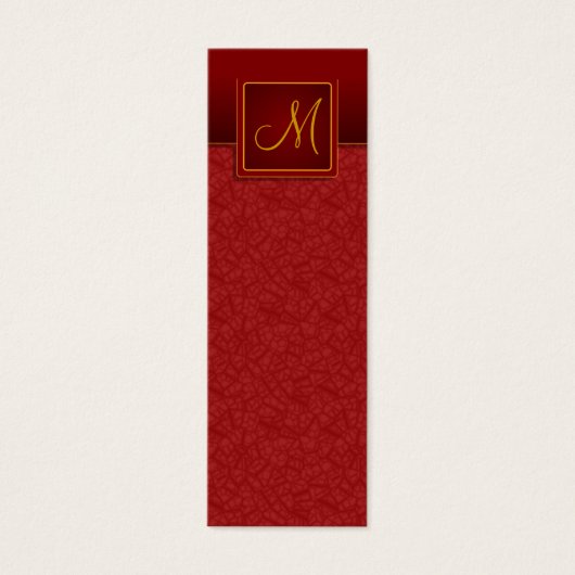 エレガントBurgundy Crackle仕上げブックマーク (正面)