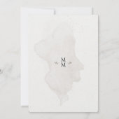 エレガントBurgundy Greenery Thin Script結婚's (裏面)