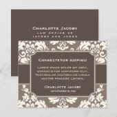 エレガントBusiness広告 Damask Postcard ポストカード (正面/裏面)
