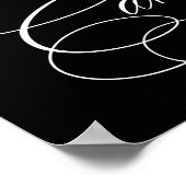 エレガントCake Whiteスクリプト |横書き ポスター (角)