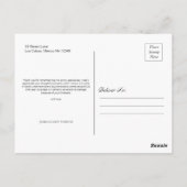 エレガントCaligraph Graduation Photoありがとう ポストカード (裏面)