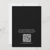エレガントCallligraphy白黒QRコード 招待状 (裏面)