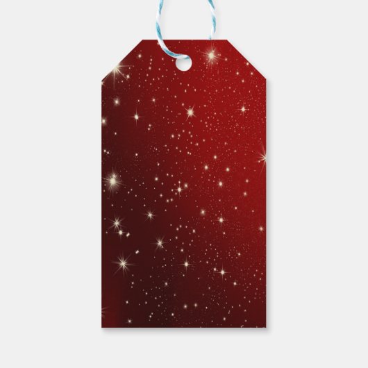 エレガントCartoon Reindeer、Red、Sparkles ギフトタグ (裏面)