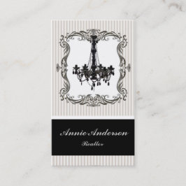 エレガントChandelier実在 Estate Business Card 名刺
