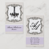 エレガントChandelier実在 Estate Business Card 名刺 (正面/裏面)