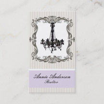 エレガントChandelier実在 Estate Business Card