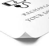 エレガントCharging Stationの署結婚名 ポスター (角)