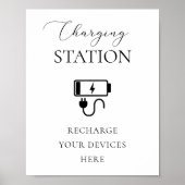 エレガントCharging Stationの署結婚名 ポスター (正面)