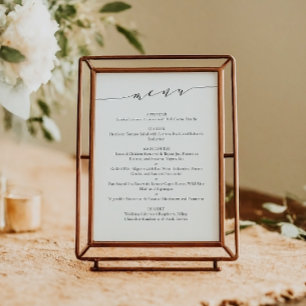 エレガントChic Scriptのメ結婚ニューテンプレート(白) メニュー