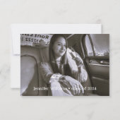 エレガントchic script graduation 2025写真 サンキューカード (裏面)