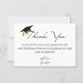 エレガントchic script graduation 2025写真 サンキューカード (正面)