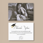 エレガントchic script graduation 2025写真 サンキューカード