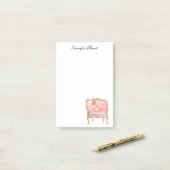 エレガントchihuahua dog water colorメモ帳 ポストイット (デスク上)