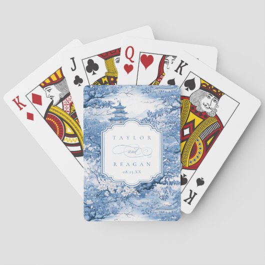 エレガントChinoiserie結婚式の引き出物ID1094 トランプ (裏面)