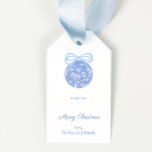 エレガントChinoiserie Bauble パーソナライズされた Christmas ギフトタグ<br><div class="desc">弓で青与えと白のチャイノアイズリーのボーエレガントブルを特徴とする水色のギフトラベル(弓はデザインツールの中で取り除くことができる)でギフトの価値を高める。あいさつ文だけでなく、その後に手元の受信者の名前を追加する宇宙もある(再び、これはデザインツール内で変更することができる)。逆は摂関政治の青インスパイアと白のパターン。</div>