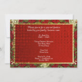 エレガントChristmasパーティーオフィスのカスタマイズ 招待状 (裏面)