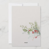 エレガントChristmasフローラクラフトフォトアルバム シーズンカード (裏面)