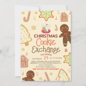 エレガントChristmas Cookie Exchangeパーティー 招待状 (正面)