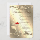 エレガントChristmas Deer、Sparkle、Christmasパーティー 招待状 (正面)