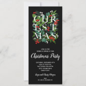 エレガントCHRISTMAS GREENERYパーティの招待状 招待状 (正面)