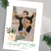 エレガントChristmas Poinsettia写真フローラ シーズンカード