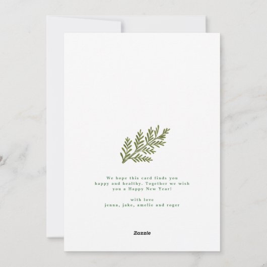 エレガントChristmas Poinsettia写真フローラ シーズンカード (裏面)