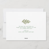 エレガントChristmas Poinsettia植物写真 シーズンカード (裏面)