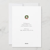 エレガントChristmas Poinsettia Bird Non-Photo シーズンカード (裏面)