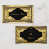 エレガントClassiy Black金ゴールドプロファイル会社 名刺 (正面/裏面)