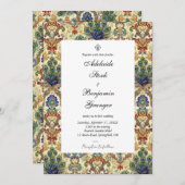 エレガントClassy Maximalistカスタム Photo DIY 結婚's 招待状 (正面/裏面)