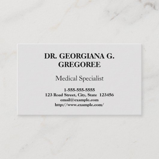 エレガントClassy Medical Specialist名刺 名刺 (正面)