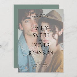 エレガントClean Sage Full Photo結婚's セーブザデート