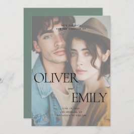 エレガントClean Sage Full Photo結婚's セーブザデート