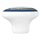 エレガントCobalt Blue、華美金ゴールド縁ど セラミックノブ (側面)