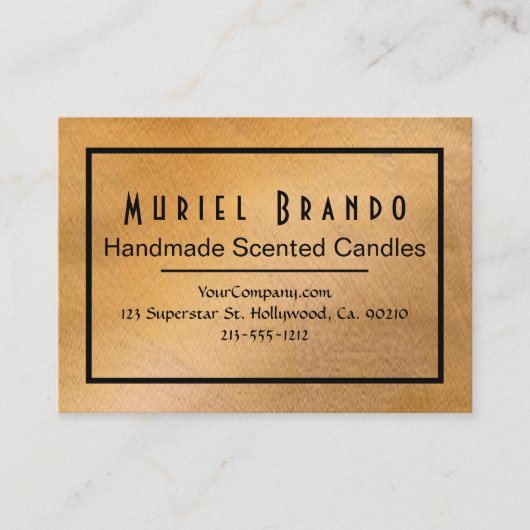 エレガントCopper Candle Company V4名刺 名刺 (正面)