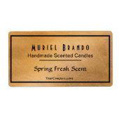 エレガントCopper Candle Company V5キャンドル瓶ラベル ラベル (正面)