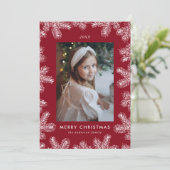 エレガントCranberryとWhite Pine Frameの写真 シーズンカード (スタンド正面)