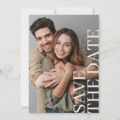 エレガントCream Script 2フォト結婚ズ セーブザデート (正面)